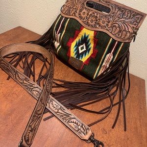 American Darling crossbody leather handbag.